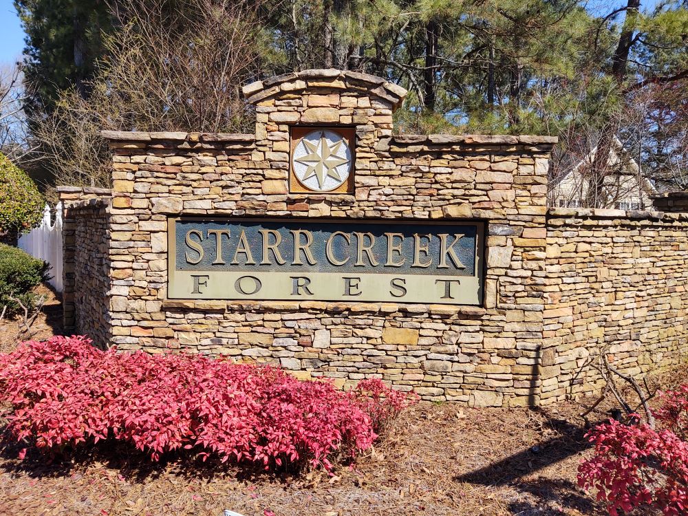 Monument Sign Repaint — AFTER at Starr Creek Forest, Cumming, GA (Metro Atlanta)