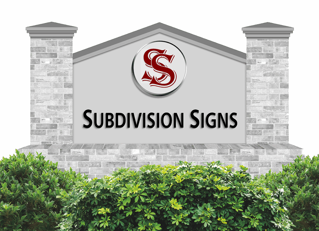 Subdivision Signs company logo for HOA monument signs, neighborhood entrances, and custom community signage in Metro Atlanta