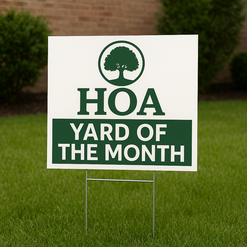 HOA yard sign