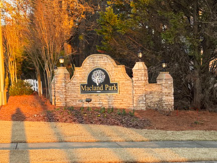 monument sign repair and routed sign face refresh by Subdivision Signs in North Atlanta Georgia