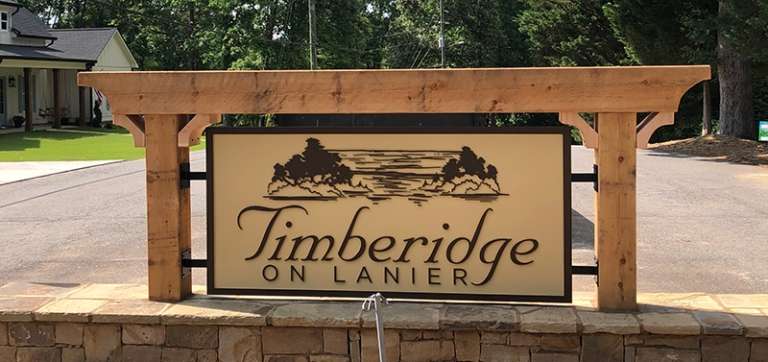 Rustic post sign by Subdivision Signs in Metro Atlanta, Georgia