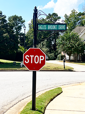 subdivision signs street post signs in north atanta georgia