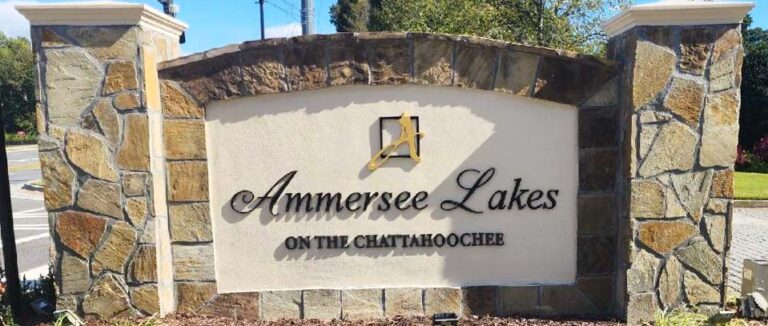 subdivision signs Johns Creek NEW MONUMENT LETTERING FOR AMMERSEE LAKES SUBDIVISION SIGN